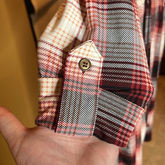 Derek Heart Maternity Plaid Dress with 3/4 Sleeves and Waist Tie Sz Medium NWOT - Picture 10 of 11